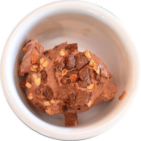 Chocolate Almond Brownie Ice Cream