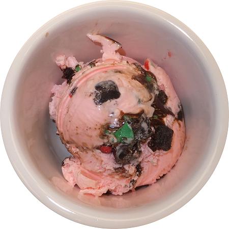 Pink Peppermint Fudge Ice Cream